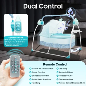 Cradle Swing Sleeping Bed-Auto-Remote Controlled