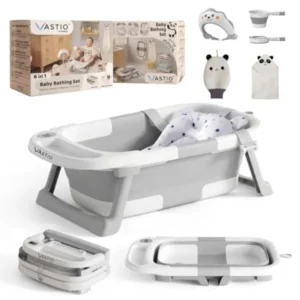 6-in-1 Collapsible Baby Bathtub with Thermometer