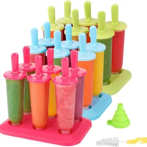 3-Set Popsicle Molds in 3 Colors, Reusable