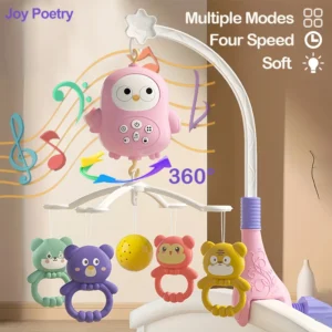 Musical Crib Mobile for Baby-Soft Night Light-Multi-Modes