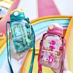 Kids Water Sippy Cup-Water Bottle-Straw, Handle