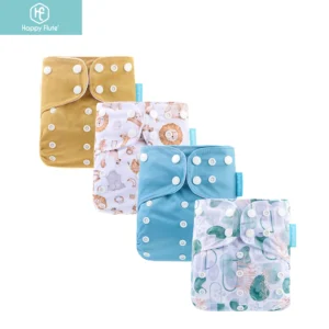 4Pcs-Pocket Diaper-Washable-Reusable-Adjustable