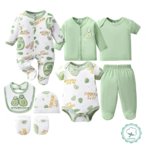 8pcs Newborn-Bodysuit-Romper Outfit-Tops-T-shirts
