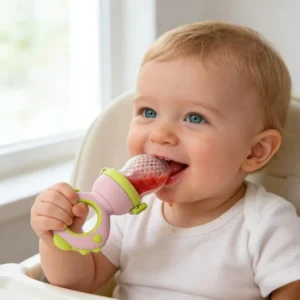 Rotating and Pressing Baby Food Pacifier