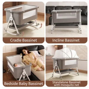 Baby Bassinet, 3-in-1 Bedside Sleeper