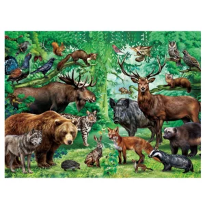 Double Sided 100 Piece Puzzles-Wild Animals